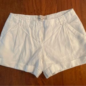 Loft white linen shorts Loft sz 0